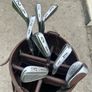 Vintage Ben Hogan Apex irons and leather bag Image 2