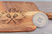 King of the Grill Hardwood Chopping Board
