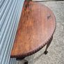 Vintage Mahogany Demi-Lune Console Hall Table with Drawer Image 3