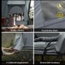 Complete Camping Set with Side Awnings Mattress  7-in-1 2 Person Outdoor Tent with Camp Bed, Mattress & Sleeping Bags Light Grey or Green Image 5