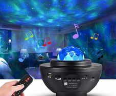LED Galaxy Ocean Wave Star Projector Night Light Bluetooth Music Speaker Party