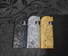 Metal Windproof Dual Flame Lighter Dragon Design