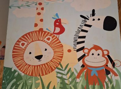 Kids table & chairs, jungle theme
