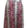 Savida Pink Animal Print Pleather A Line Knee Length Skirt /pockets L Uk  16 Including Post Image 2