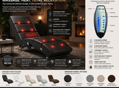 Relaxing Lounger  Massage Heating Recliner