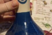 candle holder avoca blue