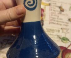candle holder avoca blue