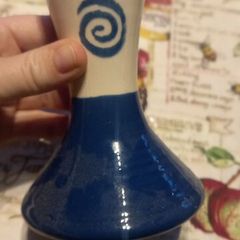 candle holder avoca blue