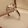 14ct White Gold 1.19 carat Lab Grown Diamond Halo Cluster Ring (Bargain Price) Image 10