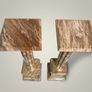 Pair of Marble and Brass Columns Image 4