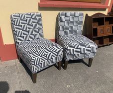 Pair of Greek Geometric Vintage Chairs