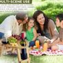 Folding Wooden Wine and Cheese Board for Outdoor Picnics, Romantic Date Nights, and Garden Parties Compact Lightweight Wine Holder Table Image 2