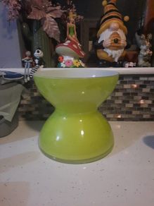 large lime green glass vase
