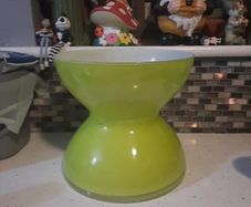 large lime green glass vase