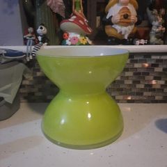 large lime green glass vase