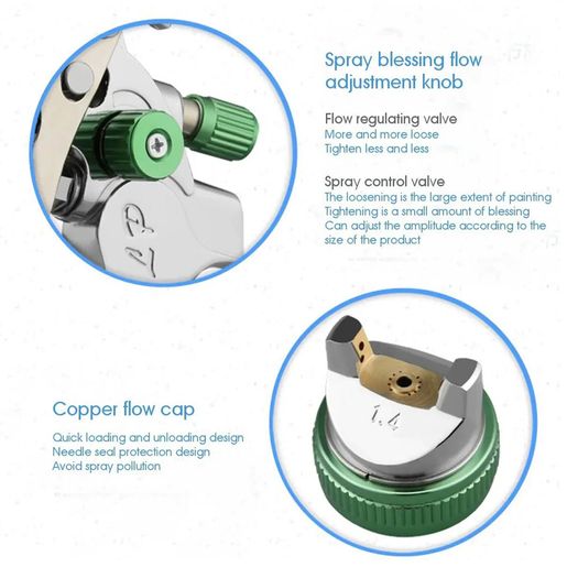 BRAND NEW Spray Gun 1.4/1.7/2.0mm Nozzle Gravity Airbrush For Car Painting