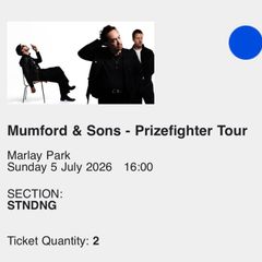 Mumford & Sons Tickets x2
