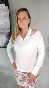 open shoulder blouse