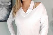 open shoulder blouse