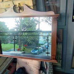 Mahogany Overmantle Mirror (Delivery 10km ratio)