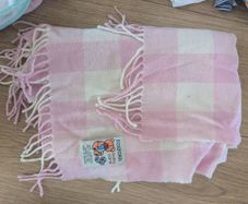 Foxford pink baby blanket