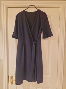 navy wrap dress