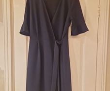 navy wrap dress