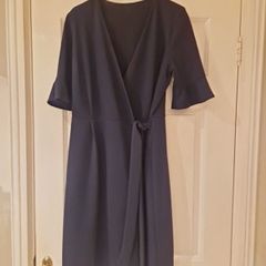 navy wrap dress