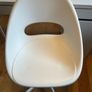 White IKEA desk and chair. Image 4