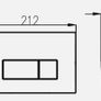 Concealed Cistern Flush Plate - Highlife - Storr 212 MM x 142 MM Rectangular Square Image 2