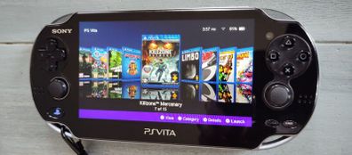 Psvita 1004 Oled Modded Henkaku 128gb Original Charger Excellent