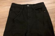 Stradivarius black super high waisted jeans size uk6