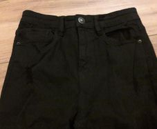 Stradivarius black super high waisted jeans size uk6