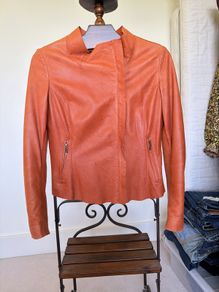 Cigno Nero Genuine Leather Jacket in Tan  UK 10 / EU 38