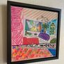 Framed Original Abstract Painting Miami style Interiors Art   Original Art Gift Image 5