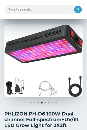 Grow tent and light
