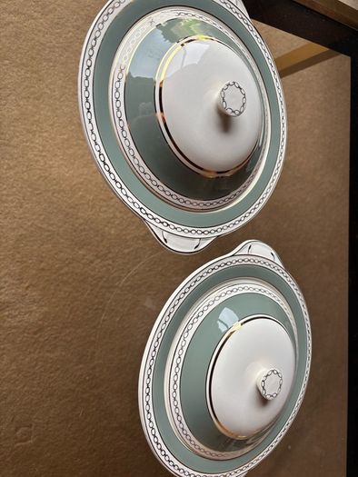 Vintage pair of Adams Micratec bowls with lids