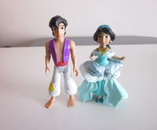 Disney Princess Toys, Posable Aladdin and Princess Jasmine Dolls