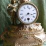 Antique Metal Figural Mantle Clock , French Rococo (It doesn't work for repair) Image 9