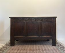 18th Century Style Carved Oak Coffer