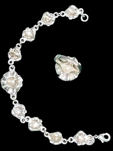 Sterling Silver 925 r ring and bracelet set