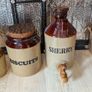 Vintage Pearsons of Chesterfield Stoneware Kitchen Set, Biscuits Jar, Sherry Dispenser and jar Image 10