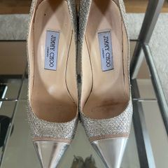 Jimmy Choo Metallic Silver Heels