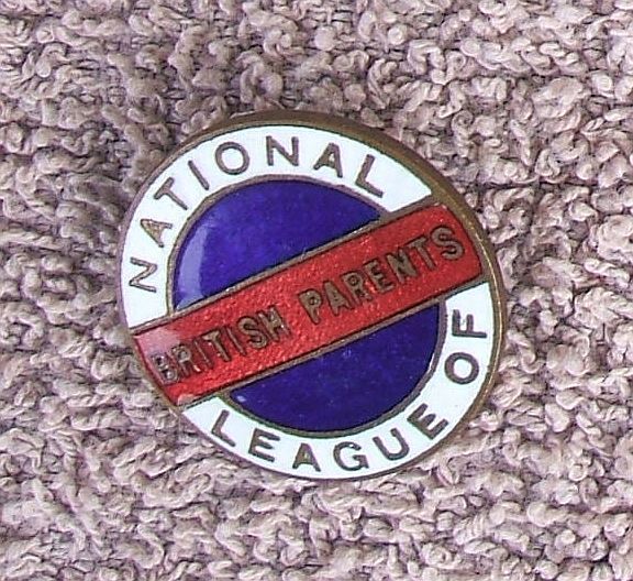 National League of British Parents - enamel membership badge