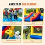 Inflatable Bounce House, Outdoor High Quality Playhouse Trampoline, Jumping Bouncer with Blower, Slide, and Storage Bag, Family Backyard Bouncy Castle, for Kid Ages 3 to10 Years, 177x173x80 inch Image 3