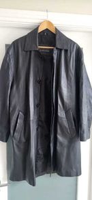 GREEN Men's Lambs Leather Coat Sz 48 (Fit L)