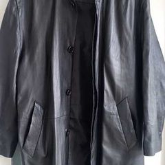 GREEN Men's Lambs Leather Coat Sz 48 (Fit L)