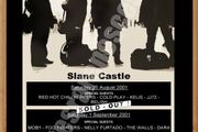 U2 Slane Castle 2001 concert poster with ticket reproduction print