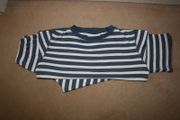 The Little White Company Navy and White Striped Long Sleeved Pyjamas Age 4 - 5 Years