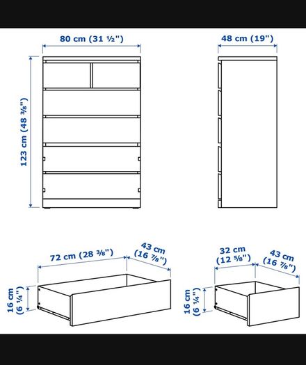 Chest of 6 drawers Ikea